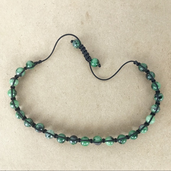 Handmade} Ruby in Zoisite Adjustable Bracelet - Picture 4 of 4